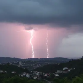 trovões e raios