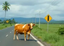 vaca na BR-101 em Palhoça