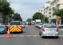bloqueio na via do centro de palhoça