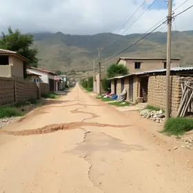 insegurança em rua de chão batido