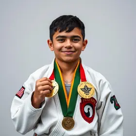 paratleta com paralisia cerebral no jiu-jitsu