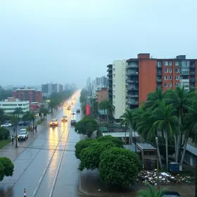 estragos por causa da chuva e granizo