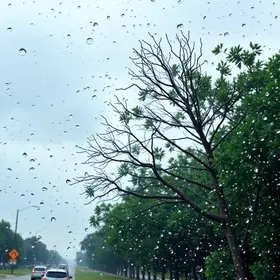 Granizo e vendaval em Santa Catarina